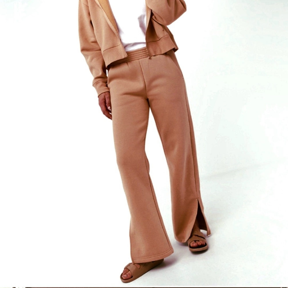 Pact Organic Courtside Classic Sweatpants with Split Hem - Orange